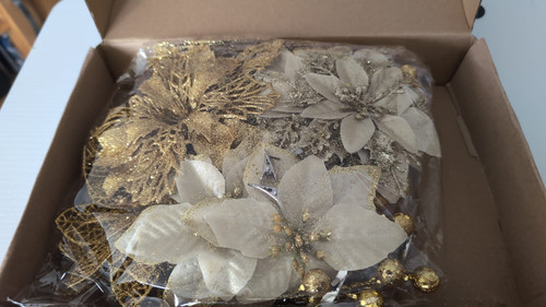 34pcs gold christmas - gold,