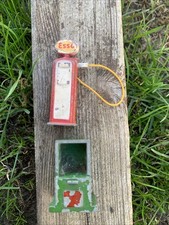 Very Old And Rare  Vintage Toy Esso Petrol Pump And Oil Cabinet ..collectable??