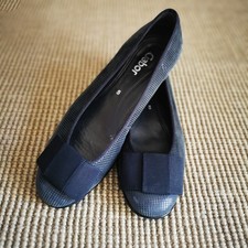 Gabor leather navy flats with
