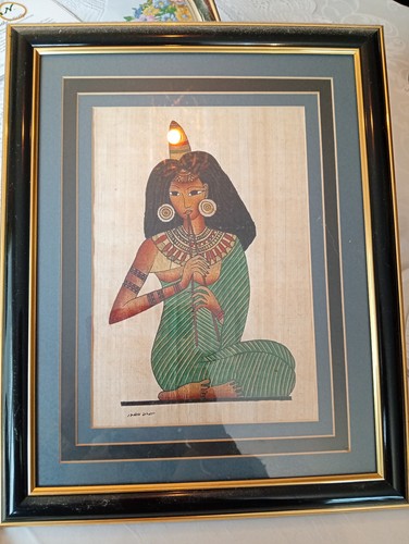 Egyptian framed papyrus - egyptian, hand