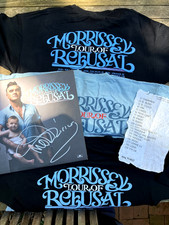 Signed Morrissey Years Of Refusal Vinyl + 3 x Tour Shirts & Concert Set List