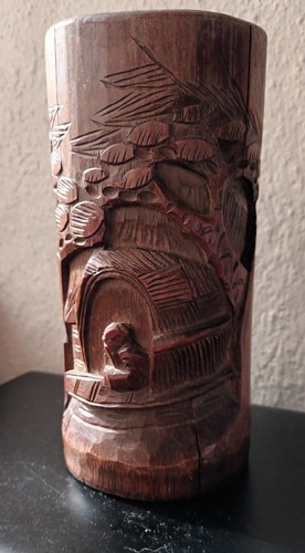 Vintage chinese carved bamboo - vintage,