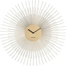 Large Gold Sunburst Wall Clock