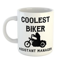 COOLEST BIKER ASSISTANT MANAGER Mug – A Bold Gift for Every Biker – Personalised