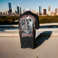 Vintage Orange County Choppers Motorcycles Flame Black Short Sleeve T-Shirt Lrg