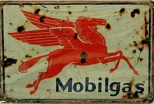 MOBIL GAS PETROL PLAQUE SIGN