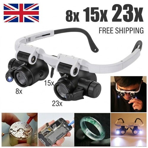 Head magnifier glasses with - head,