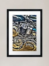 Harley Engine Study Framed Art