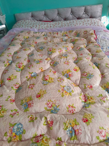 Floral feather quilt vintage - floral,