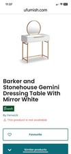 Barker and Stonehouse Dressing Table with Mirror Unit