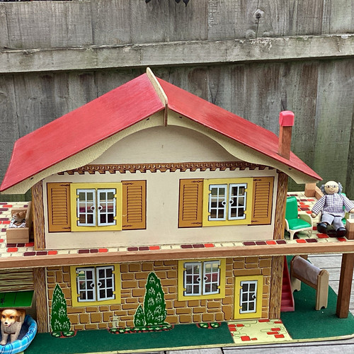 Wooden complete dolls house - wooden, 2