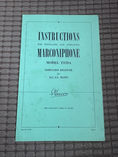 Marconiphone model t37da - model,