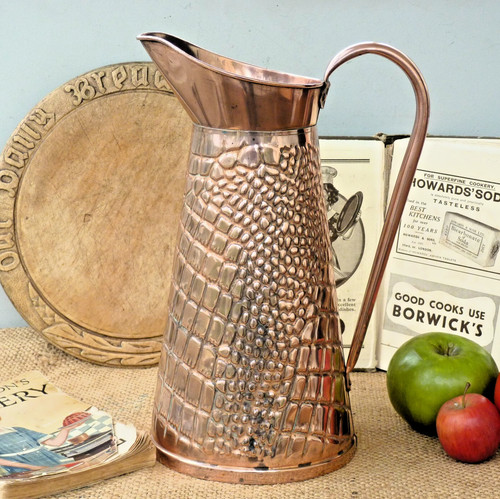Copper jug vase art and - jug,