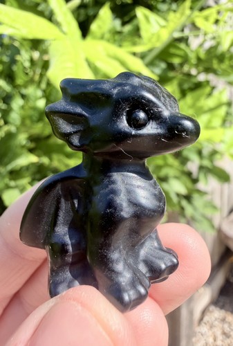 Crystal black obsidian - crystal, mini