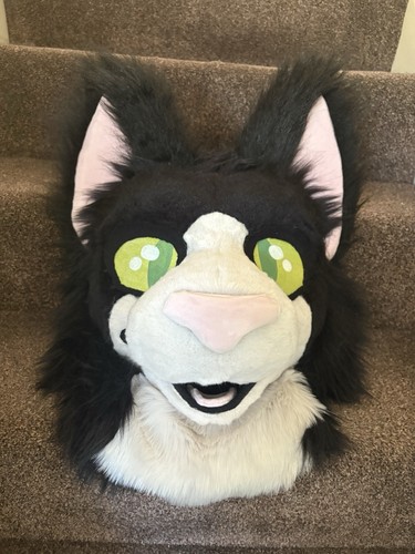 Fursuit head tuxedo - fursuit,