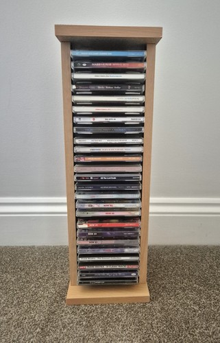 Wooden storage unit - wooden, cd