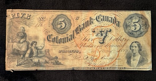 1859 colonial bank canada - bank, of