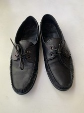 M&S Black Leather Shoes Flat
