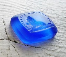 Blue Glass Intaglio Seal Of A