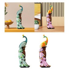 Peacock Statue Resin Sculpture Crafts Holiday Decoration Decorative Desktop