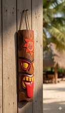 Hand Carved Wooden Tiki Mask