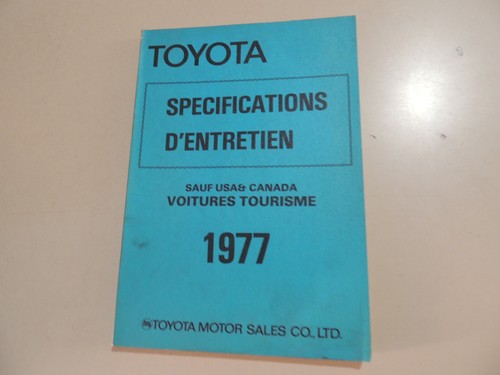 Manuel données toyota - manuel,