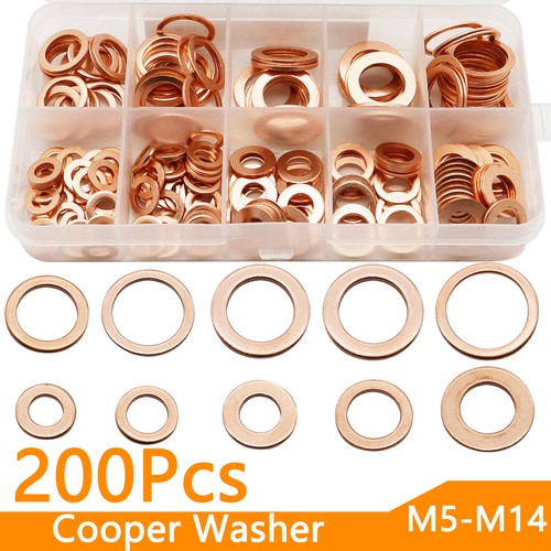 200pcs sizes solid copper - 200pcs,