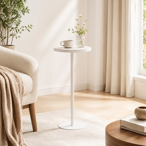 Round side table tall accent - tall,