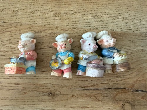 Vintage pig ornaments - vintage, chef