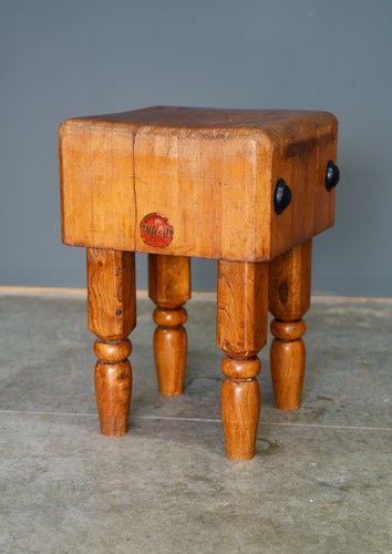 Antique butcher block table - antique,