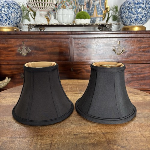 Pair black silk decorator - black,