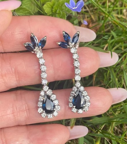 Pear cut natural blue - pear,