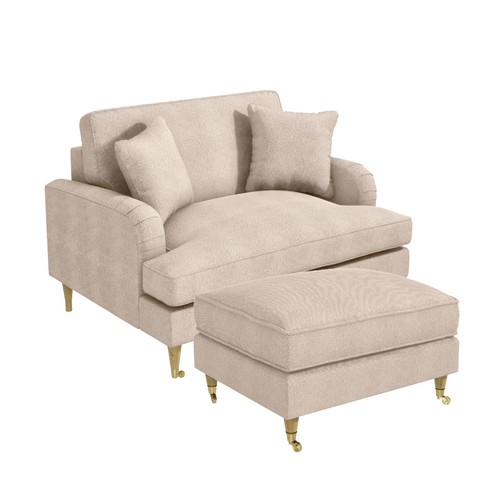 Beige fabric love seat and - love,