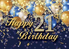 21st Birthday Backdrop Age 21