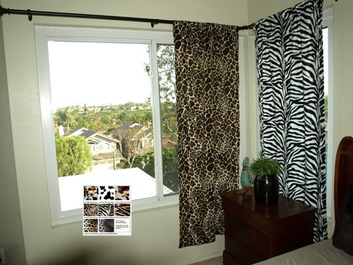 Animal print curtains - print,