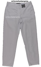 M&S Womens Marks and Spencer Blue Chino Trousers Size 8 Petite LABEL FAULT