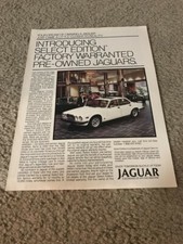 Vintage 1986 JAGUAR XJ6 XJ-S SEDAN Car Print Ad 1980s DEALER SHOWROOM
