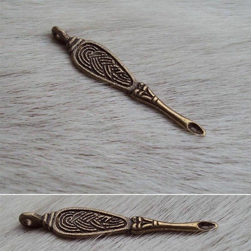Solid brass viking ear pick - ear, /
