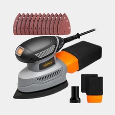130W Electric Orbital Sander Wood  Dust Collector & Ergonomic Handle VonHaus