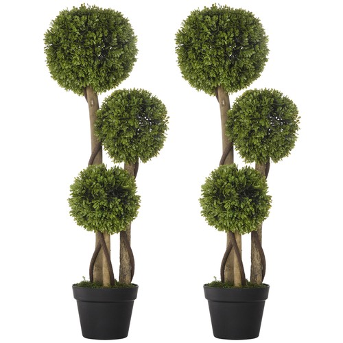 Homcom set boxwood ball - of, 2