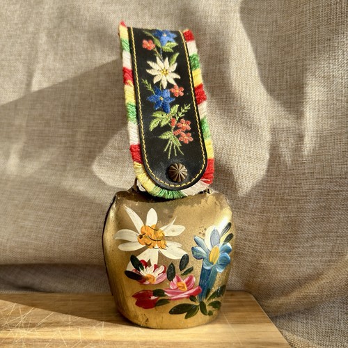 Vintage alpine cow bell - bell, hand