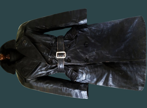 40s ww2 despatch coat leather - 40s,