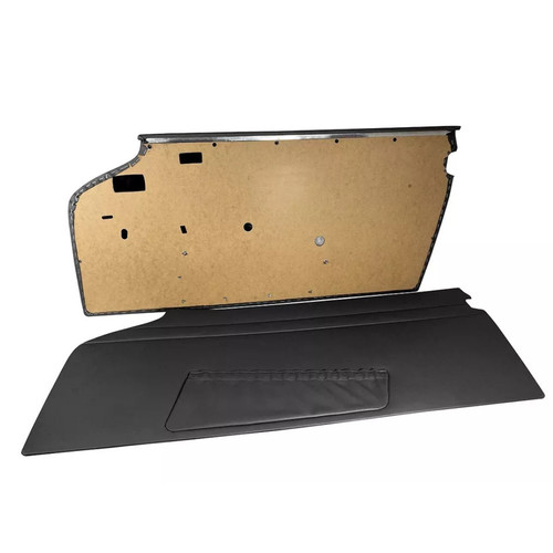 Black door panels with pocket - black,