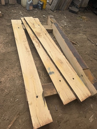 Reclaimed railway sleeper oak - railway,