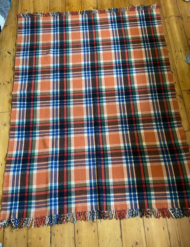 Large tartan blanket rug - blanket, throw