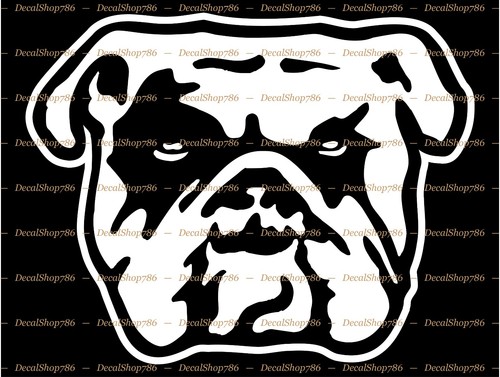 Bull dog head silhouette - dog,
