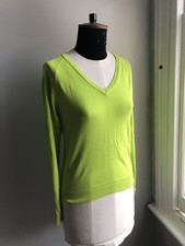 Zara Lime Green V Neck Jumper
