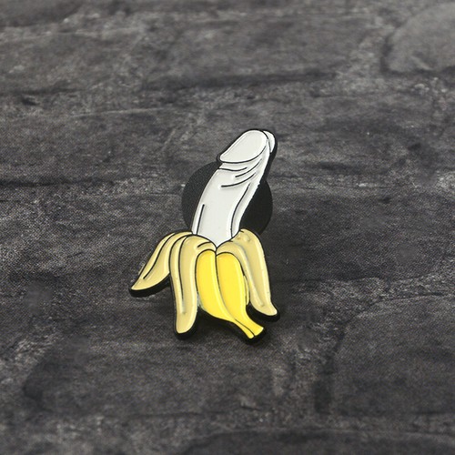 Banana penis dick enamel - banana, pin