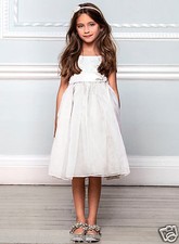 BNWT Age 5/6 BHS Bridesmaid Communion Party dress WHITE LELA Butterfly Satin £45