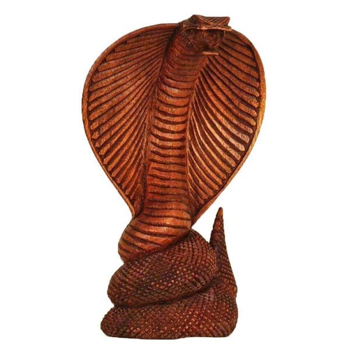 Cobra wood figure sculpture - cobra,